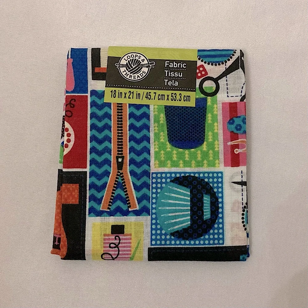 ⭐️ Loops & Threads Multicolored 100% Cotton Sewing Pattern Fabric